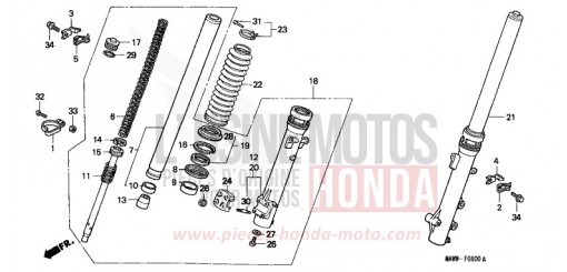 FOURCHETTE AVANT XL600VX de 1999